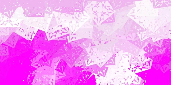 Luz Púrpura Textura Vectorial Rosa Con Triángulos Aleatorios Ilustración Abstracta — Vector de stock