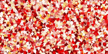 Açık mavi, çizgileri ve üçgenleri olan sarı vektör düzeni. Soyut arkaplanda renkli eğimli üçgenler. Terfileriniz için tasarım.