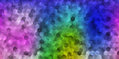 Light multicolor vector texture with colorful hexagons. Creative blur background with colorful simple hexagons. Website poster , banner design.