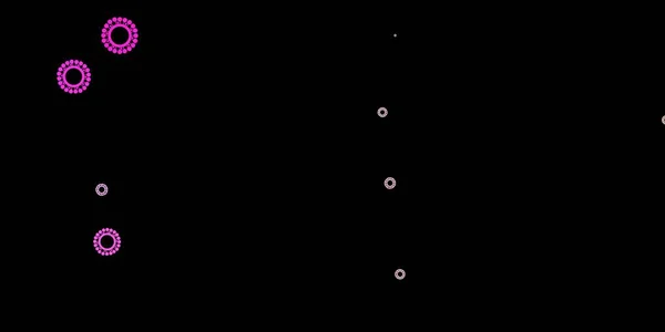 Tmavě Růžové Vektorové Pozadí Symboly Viru Barevné Symboly Gradientu Nemoci — Stockový vektor