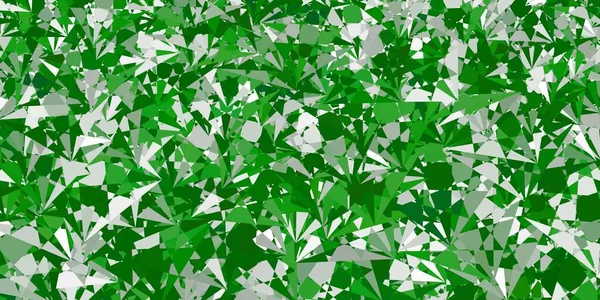 Textura Vectorial Verde Claro Con Triángulos Aleatorios Ilustración Abstracta Inteligente — Vector de stock