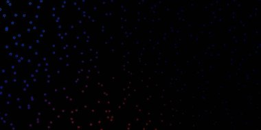 Koyu mavi, renkli yıldızlı kırmızı vektör arkaplanı.