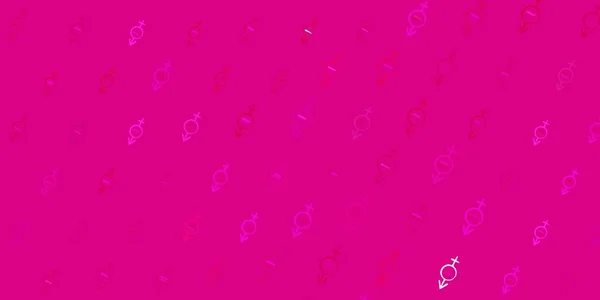 Темно Розовый Вектор Элементами Феминизма Простой Дизайн Абстрактном Стиле Активизмом — стоковый вектор