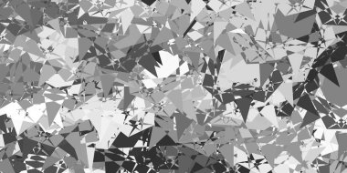 Açık gri arka planda üçgenler ve çizgiler var. Soyut renkli üçgen şekilli illüstrasyon. Insperarion için tasarımı başlat.