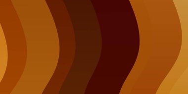 Dark Orange vector template with wry lines. Colorful illustration with curved lines. Best design for your ad, poster, banner.