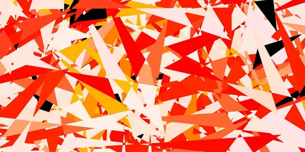Dark Red Yellow Vector Background Triangles Glitter Abstract Illustration Triangular — Vetor de Stock