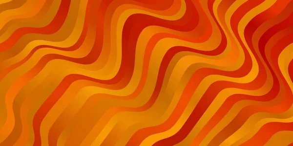 Light Orange Vector Pattern Lines Brand New Colorful Illustration Bent — Διανυσματικό Αρχείο