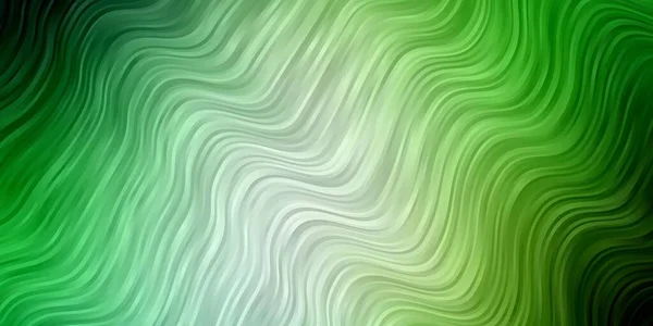 Lichtgrüne Vektorschablone Mit Geschwungenen Linien — Stockvektor