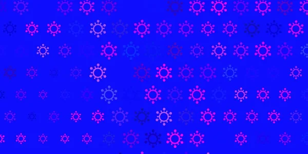 Light Pink Blue Vector Texture Disease Symbols Smart Illustration Covid — Wektor stockowy