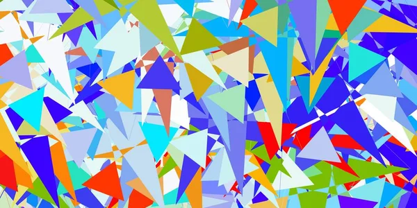 Licht Multicolor Vector Patroon Met Veelhoekige Vormen Driehoek Vormen Met — Stockvector