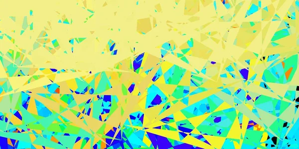 Dark Blue Yellow Vector Background Triangles Smart Abstract Illustration Triangle — Stock vektor