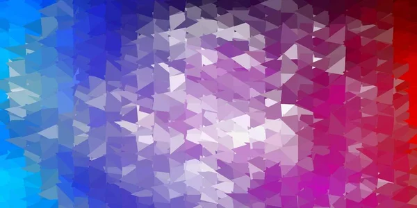 Fond Polygonal Bleu Clair Vecteur Rouge Illustration Abstraite Colorée Avec — Image vectorielle