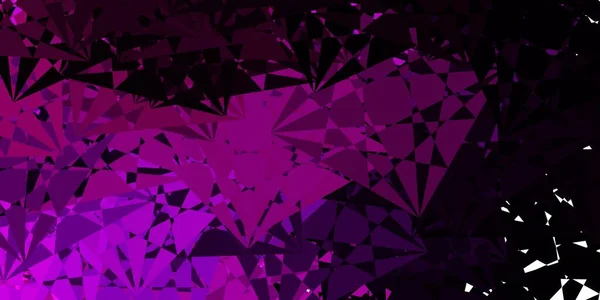 ランダムな三角形で明るいピンクのベクトルテクスチャ 三角形 形を持つ壮大な抽象的なイラスト あなたのコマーシャルへの容易な付加 — ストックベクタ