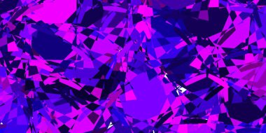 Çokgen şekilli açık mor vektör deseni. Modern tarzda üçgen şekilli akıllı soyut çizimler. Duvar kağıtları için desen.