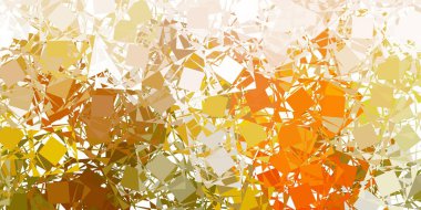 Açık yeşil, sarı vektör arkaplan ve çokgen formlar. Soyut renkli üçgen şekilli illüstrasyon. Duvar kağıtları için desen.