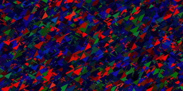 Donkere Multicolor Vector Textuur Met Willekeurige Driehoeken Prachtige Abstracte Illustratie — Stockvector