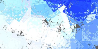 Açık pembe, çokgen formlu mavi vektör arkaplan. Soyut tarzda, üçgen ve çizgilerle basit bir tasarım. Reklamlar için şablon.