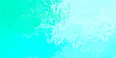 Üçgenli açık yeşil vektör arkaplanı. Modern tarzda üçgen şekilli akıllı soyut çizimler. Reklamlar için şablon.