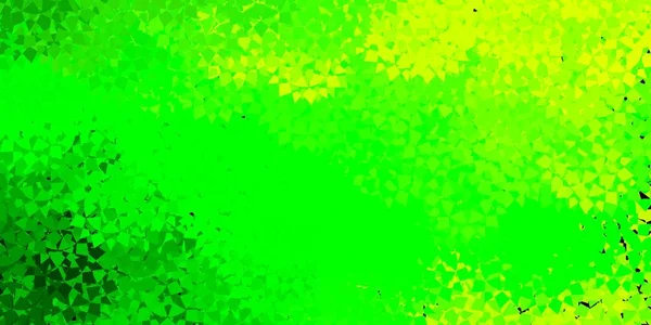 Hellgrünes Gelbes Vektorlayout Mit Dreiecksformen Webmaterialillustration Mit Bunten Abstrakten Dreiecken — Stockvektor