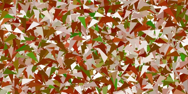 Verde Claro Fondo Vector Amarillo Con Triángulos Magnífica Ilustración Abstracta — Archivo Imágenes Vectoriales