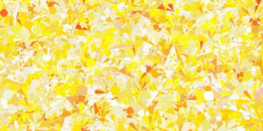 Üçgenli hafif turuncu vektör arkaplanı. Soyut renkli üçgen şekilli illüstrasyon. İniş sayfaları.