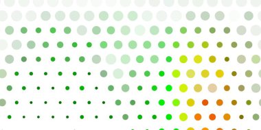 Açık yeşil, daireli kırmızı vektör şablonu. Baloncuklu gradyan tarzda soyut dekoratif tasarım. İş ilanları için şablon.