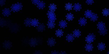 Kaotik şekilli koyu mavi vektör arkaplanı. Basit bir şekilde gradyan olan renkli soyut biçimler. İşiniz için akıllı tasarım.