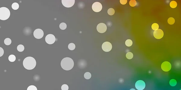 Licht Mehrfarbige Vektorschablone Mit Kreisen Sternen Abstrakte Illustration Mit Bunten — Stockvektor