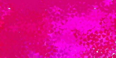 Çokgen şekilli koyu pembe vektör deseni. Soyut tarzda, üçgen ve çizgilerle basit bir tasarım. Reklamlar için şablon.