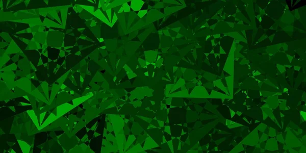 Hellgrünes Vektormuster Mit Polygonalen Formen Hervorragende Abstrakte Illustration Mit Farbenfrohen — Stockvektor