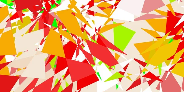 Plantilla Vectorial Verde Claro Rojo Con Formas Triangulares Ilustración Abstracta — Archivo Imágenes Vectoriales