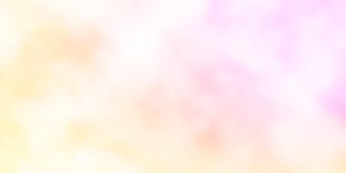 Açık Pembe, kümülü sarı vektör arkaplan. Gradyan çizimde soyut renkli bulutlar. uidesign için güzel bir yerleşim.