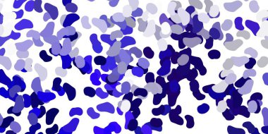 Açık mor, pembe vektör arkaplan ve rastgele formlar. Soyut tarzda renkli şekilli bir illüstrasyon. Duvar kağıdı seti için zarif tasarım.