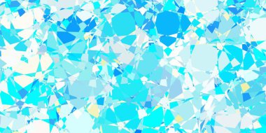 Açık mavi, çokgen şekilli sarı vektör deseni. Modern tarzda üçgen şekilli akıllı soyut çizimler. Duvar kağıtları için desen.