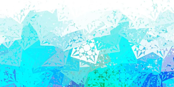Azul Claro Fundo Vetor Verde Com Formas Poligonais Formas Triangulares — Vetor de Stock