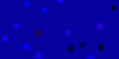 Açık pembe, üzerinde grip belirtileri olan mavi vektör şablonu. Enfeksiyon formları ile soyut tarzda basit tasarım. Tehlike ateşine karşı basit çizim.