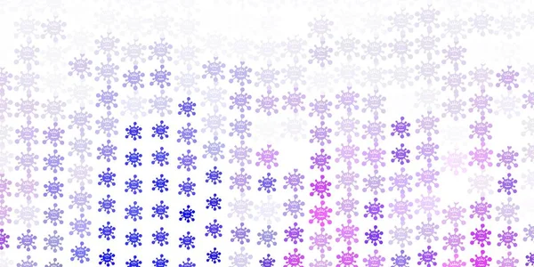 Светло Розовый Синий Векторный Фон Сизолами Ковид Красочная Абстрактная Иллюстрация — стоковый вектор