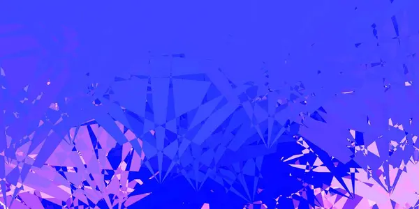 Rosa Claro Fondo Vector Azul Con Formas Poligonales Ilustración Abstracta — Archivo Imágenes Vectoriales