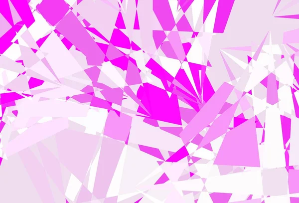 Hellrosa Vektorschablone Mit Dreiecksformen Dreiecksformen Mit Farbenfrohem Verlauf Abstrakten Stil — Stockvektor