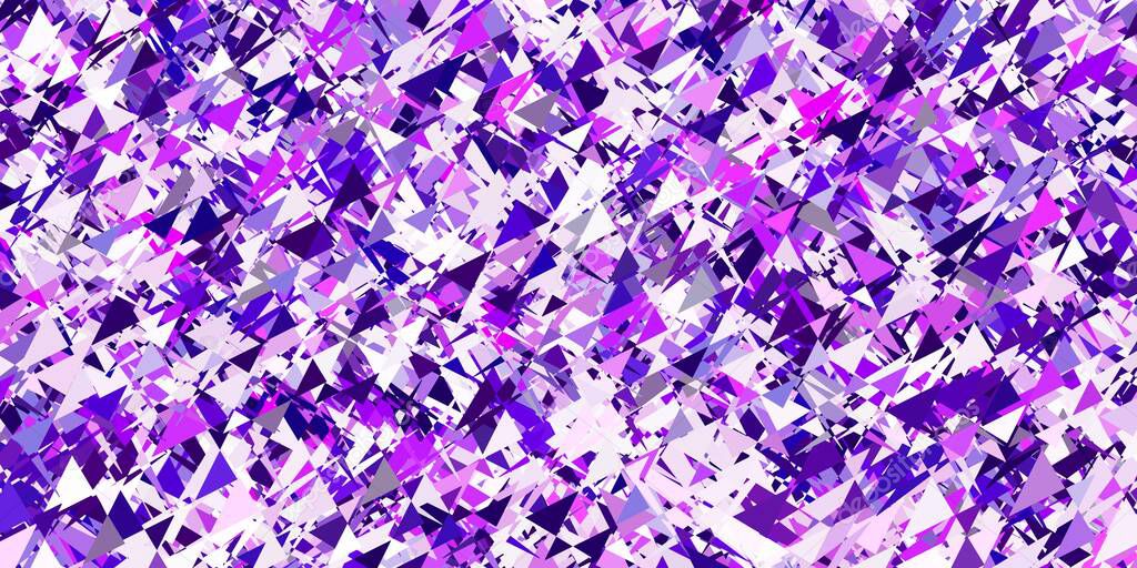 Light Purple, Pink vector texture with triangular style. Abstract gradient illustration with triangles. Simple design for your web site.