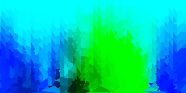 Sfondo Triangolo Astratto Vettoriale Azzurro Verde Nuova Illustrazione Colorata Con — Vettoriale Stock
