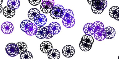 Lekeli açık mor vektör arkaplan. Renkli damlaları olan soyut parlak bir illüstrasyon. Broşürler, broşürler için desen.