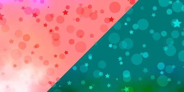 Διάνυσμα Φόντο Κύκλους Αστέρια Πολύχρωμη Απεικόνιση Κουκκίδες Αστέρια Σχεδιασμός Για — Διανυσματικό Αρχείο