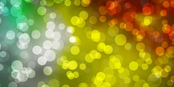 Light Green Yellow Vector Backdrop Dots Abstract Decorative Design Gradient — Stock Vector