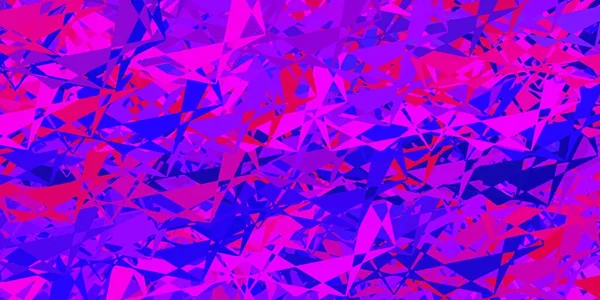 Fond Bleu Clair Vecteur Rouge Avec Triangles Lignes Illustration Abstraite — Image vectorielle