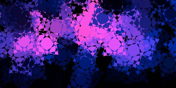 Donkerroze Blauwe Vectorachtergrond Met Driehoeken Eenvoudig Ontwerp Abstracte Stijl Met — Stockvector