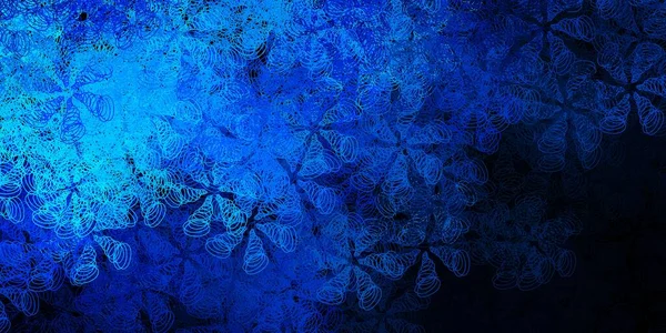 Темный Синий Векторный Фон Пузырями Красочная Иллюстрация Градиентными Точками Стиле — стоковый вектор