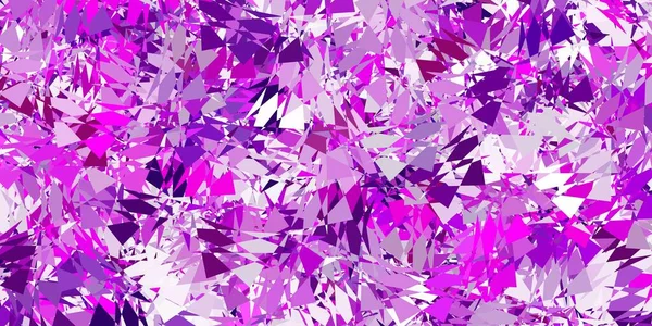 Hellviolett Rosa Vektorhintergrund Mit Dreiecken Hervorragende Abstrakte Illustration Mit Farbenfrohen — Stockvektor