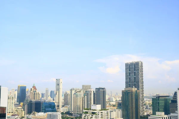 Krajobraz Miasta Nowoczesnych Budynków Architektury Miejskiej Widok Lotu Ptaka Bangkok — Zdjęcie stockowe