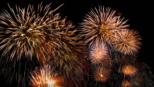 Buntes Feuerwerk Nachthimmel Abstrakter Feiertagshintergrund — Stockfoto